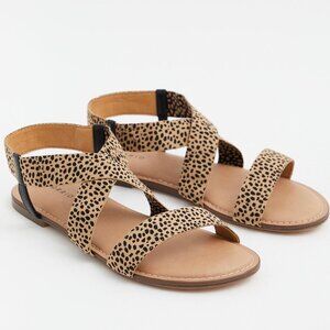 Torrid Leopard Print Stretch Band Sandal (WW) size 10.5